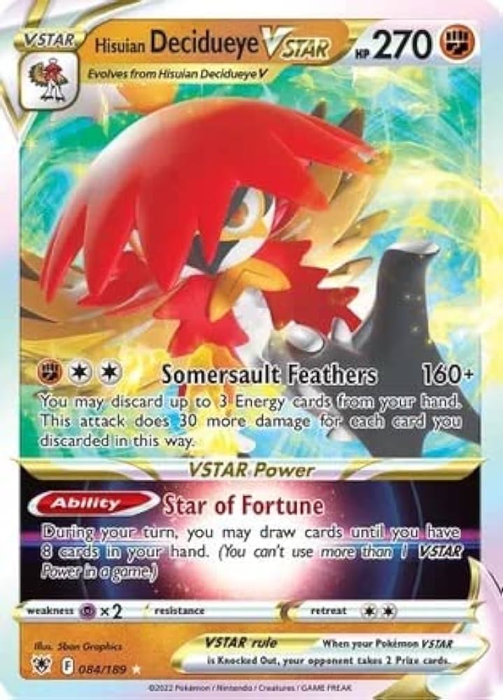 ポケモン - vino Hisuian Decidueye VSTAR - 084/189 - Ultra Rare - Sword